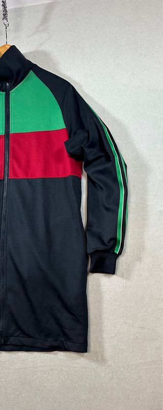Chaqueta Zara M Negra Roja Verde Larga