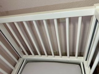 Cuna blanca de madera maciza