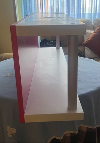 Estantería infantil/juvenil rosa y blanca