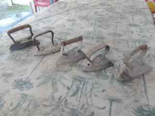 5 Planchas de Hierro Macizo Antiguas