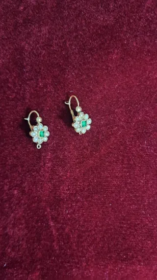 Pendientes Oro Isabelinos Perlas, xix."Dormilonas"