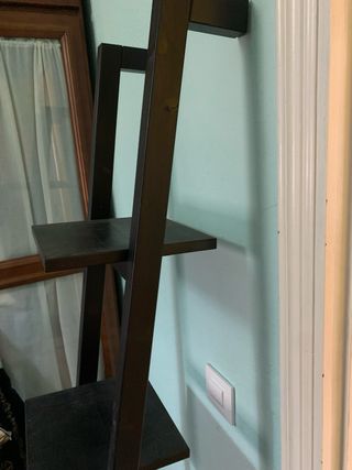 Estantería Escalera Madera Negro