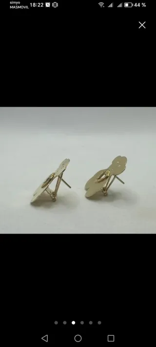 Pendientes Oro 18k 750 Oso Corazón Diamantes