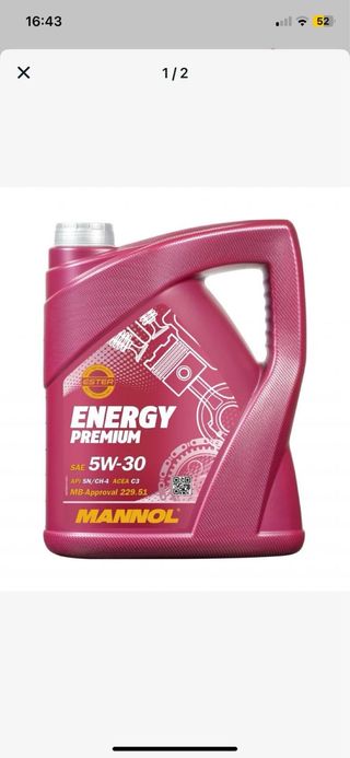 Aceite Motor Mannol Energy Premium 5W-30 5L