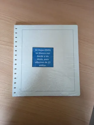 32 Hojas EDIFIL en blanco para álbumes