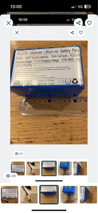 Bateria KLUOSI 11.1V 15Ah para trotinete/bicicleta