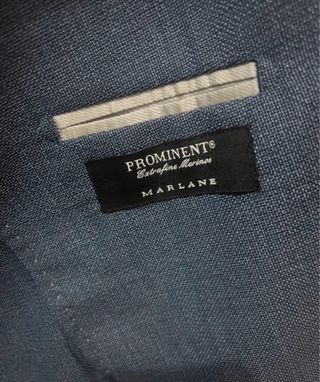 Americana Mango Talla 54 Azul