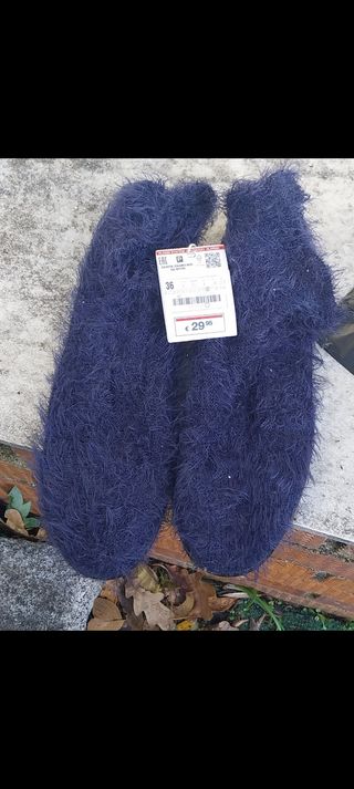 Botines azulpeludos