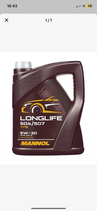 Aceite Motor Mannol 5W30 Longlife 5L