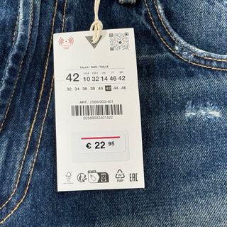 Shorts Zara High Rise Desgastados