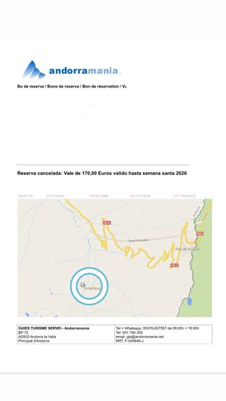 Bono 170€ Andorramania