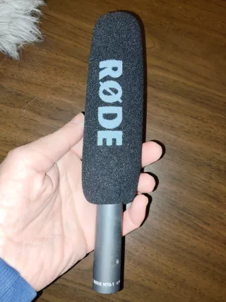 Micrófono Rode NTG1 con antiviento