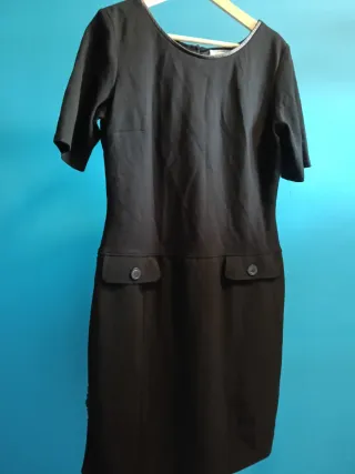 Vestido negro vintage talla 44