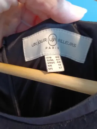 Vestido negro vintage talla 44