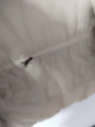 Chaleco acolchado negro y beige