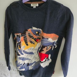 Maglione Kenzo Bambino Tigre Blu 6 Anni