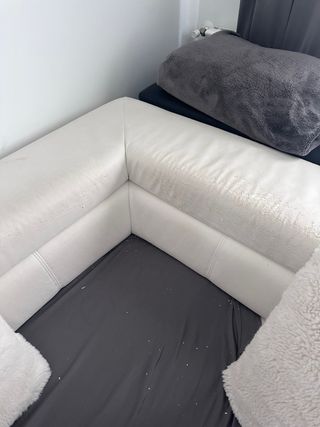 Sofa Chaisenlonge comforama polipiel blanco