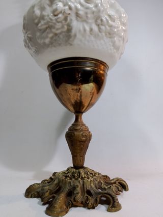 Lámpara de mesa Manises porcelana y metal