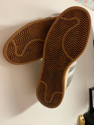 Adidas Campus Gris Blancas Casi Nuevas