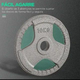 6 discos barra olímpica