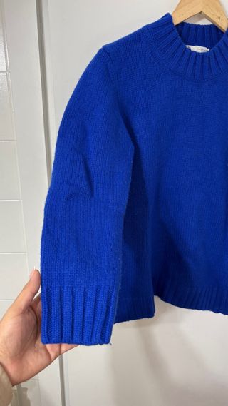 Jersey azul Zara cuello alto