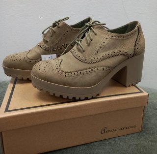 Zapatos de mujer estilo Oxford con tacón