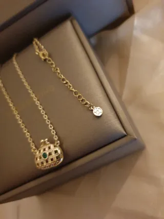 Collar chapado en oro con colgante de moneda