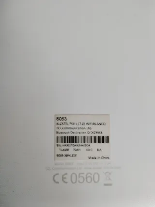 Tablet Alcatel Blanca