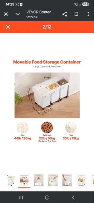 Lote 3 Cajas de plástico Vevor