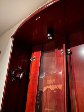 Mueble vitrina madera 2 módulos