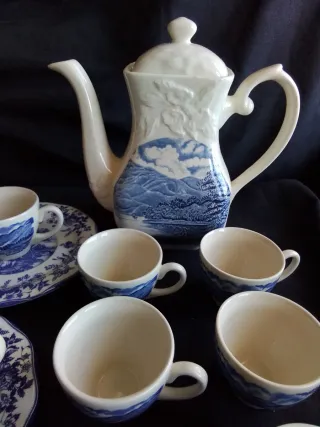 Juego de té porcelana inglesa antiguo