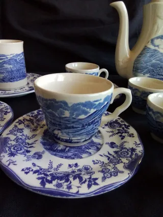 Juego de té porcelana inglesa antiguo