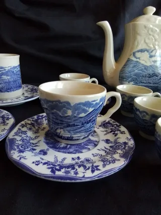 Juego de té porcelana inglesa antiguo