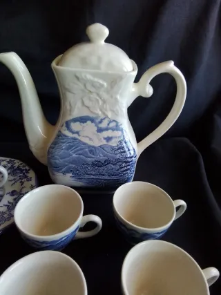 Juego de té porcelana inglesa antiguo