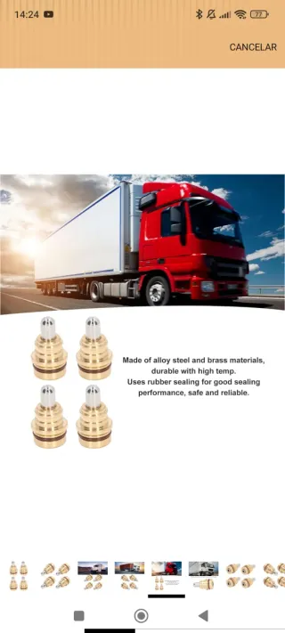 4 Piezas Válvula Latón y Acero Inoxidable