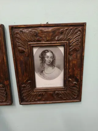 Cornici antiche con stampe misura 30x26