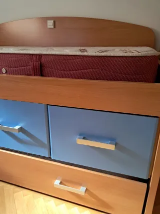 Cama nido con cajones + 2 colchones