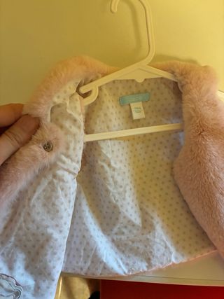 Set 2 pezzi: cardigan e gilet pelliccia bambina