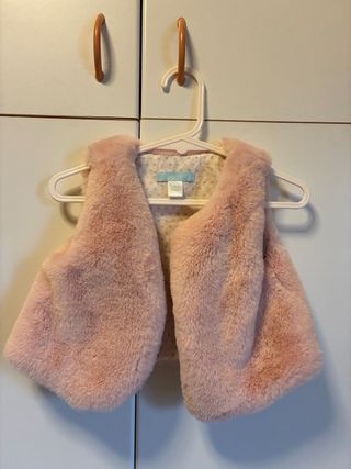 Set 2 pezzi: cardigan e gilet pelliccia bambina