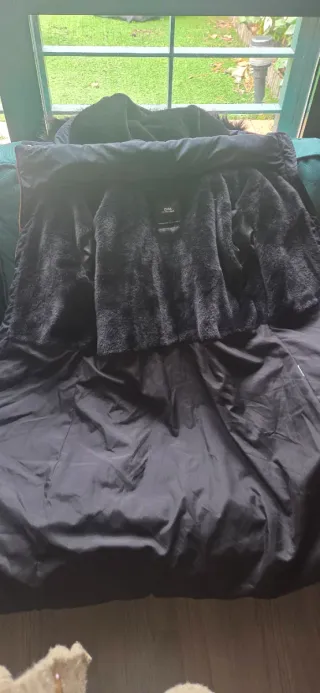 Abrigo largo azul marino Zara