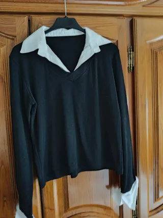 Polo donna nero e bianco