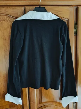 Polo donna nero e bianco