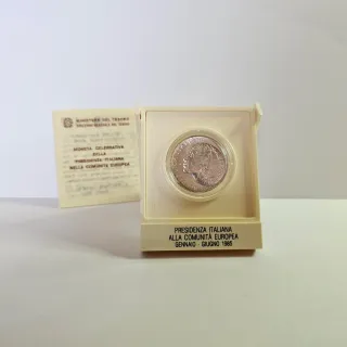 500 Lire Argento 1985 Presidenza Italiana