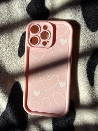 Funda iPhone 16 Pro Max Corazones Rosa