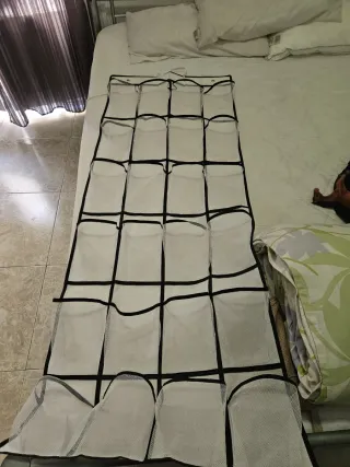 Zapatero organizador de tela y plástico