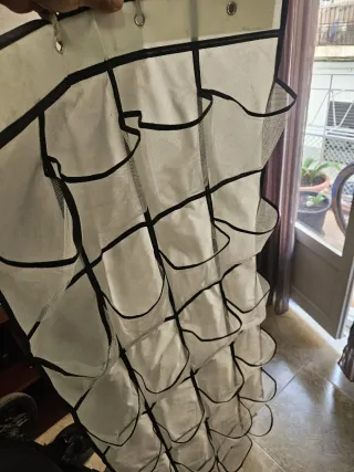 Zapatero organizador de tela y plástico