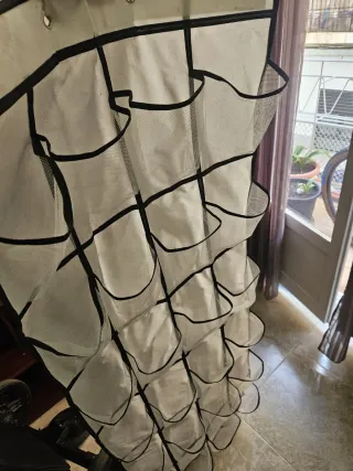 Zapatero organizador de tela y plástico