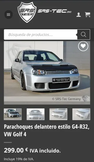 Parachoques Delantero y Taloneras Golf Mk4 R32