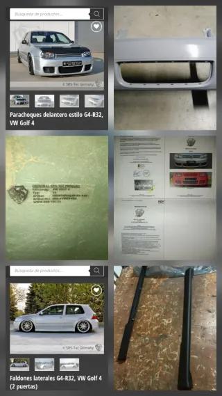 Parachoques Delantero y Taloneras Golf Mk4 R32
