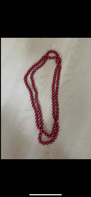 Collana perle rosse